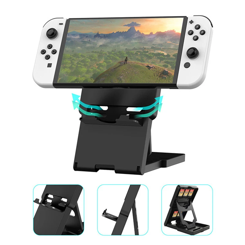 Soporte de ángulo ajustable para Nintendo Switch, soporte plegable para consola Nintendo Switch, Lite, OLED