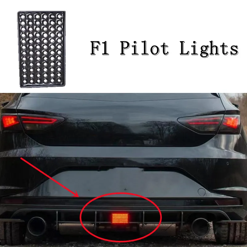 

Universal Rear Bumper Diffuser Rear Fog Light w/ F1 Style Strobe Brake Feature & Adjustable Add-On Mounting Bracket For Car SUV