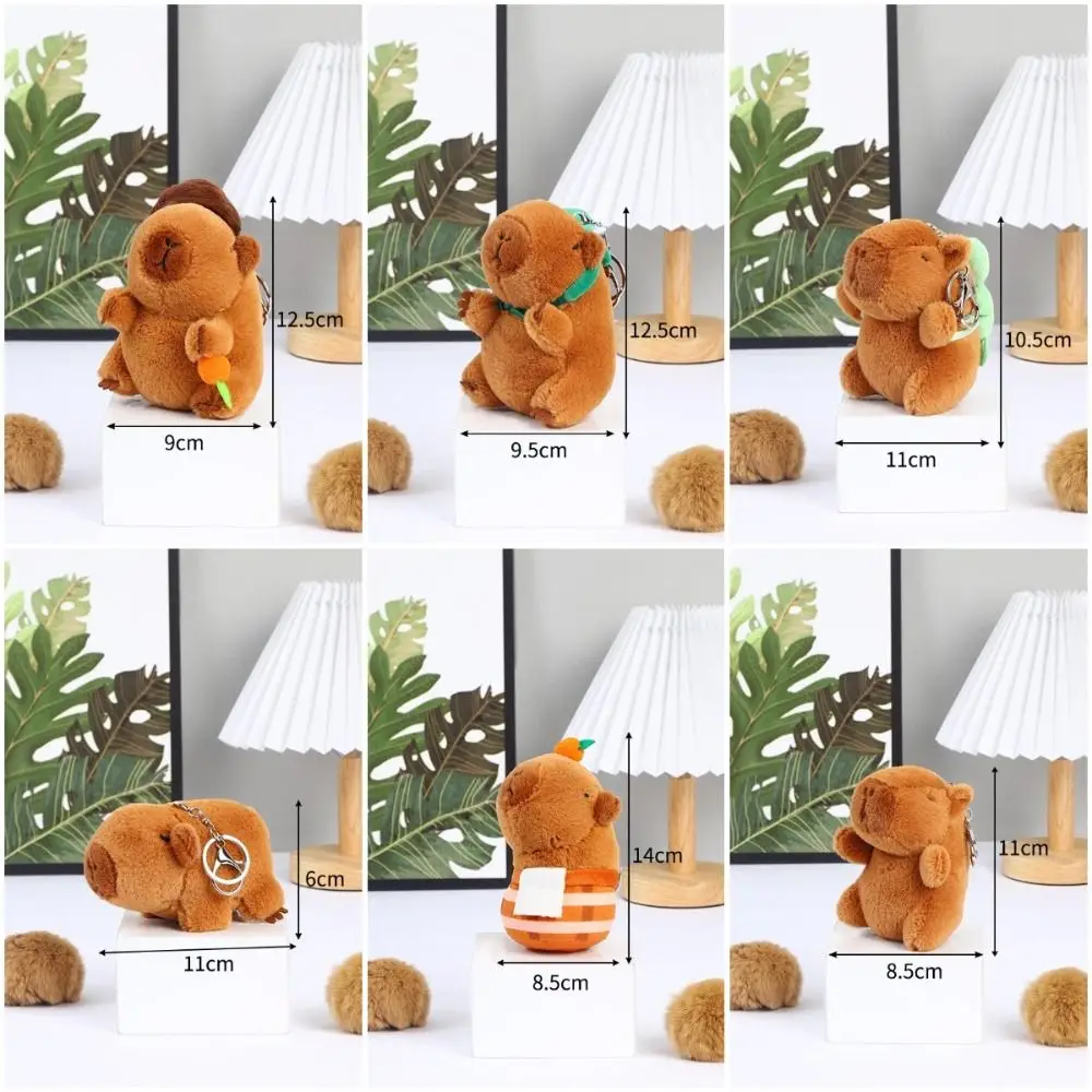 PP Cotton Capybara Plush Keychain Plush Soft Anime Capibara Pendant Capybara Cartoon Anime Capybara Plush Keyring