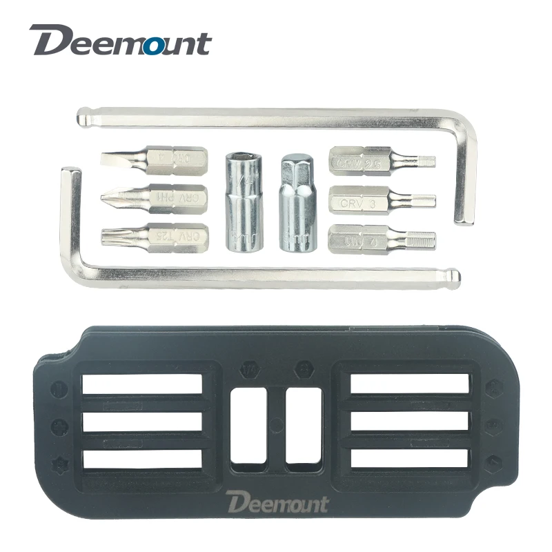 

Bicycle Multi-Repair Kits 10-in1 Hex Spanner 2.5/3/4/5/6mm Screwdrivers Flat Phillips Socket Bit Portable Tool Bike Repair Kits