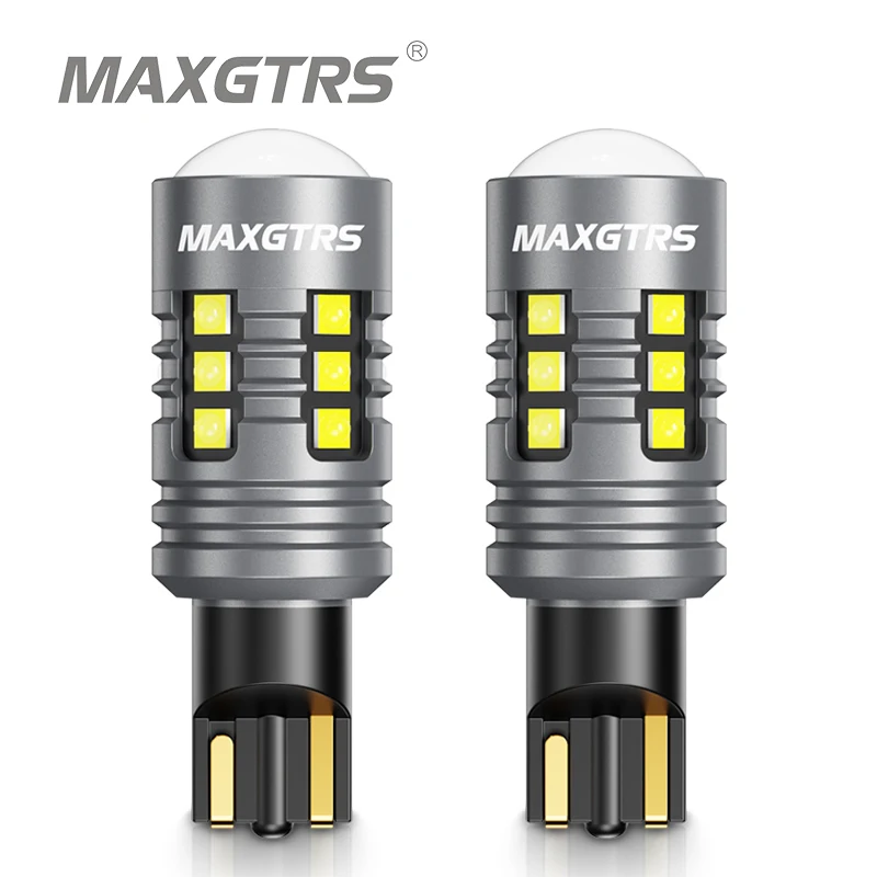 2szt W16W T15 Żarówki LED Canbus Bezbłędne światło cofania LED T16 921 912 W16W Żarówki LED Samochodowe światło cofania 6500K Biały obiektyw 12V