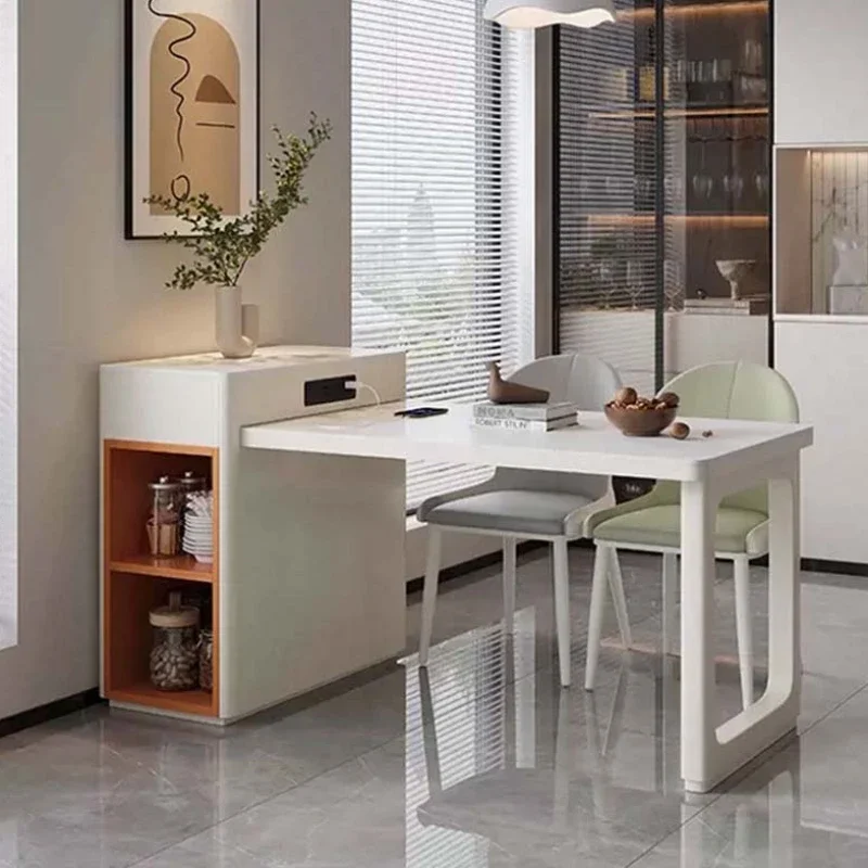 

Decoration Modern Kitchen Table Designer Storage Salon Living Room Dining Table Luxury Rectangular Esstisch Home Furniture