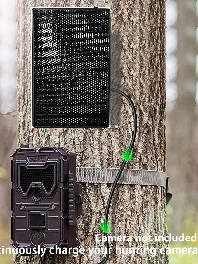 6V 12V Solar Battery Charger Kit For Hunting Camera 5V USB-C Solar Power Bank 5200mah 2W Waterproof Solar Panel Battery Charger