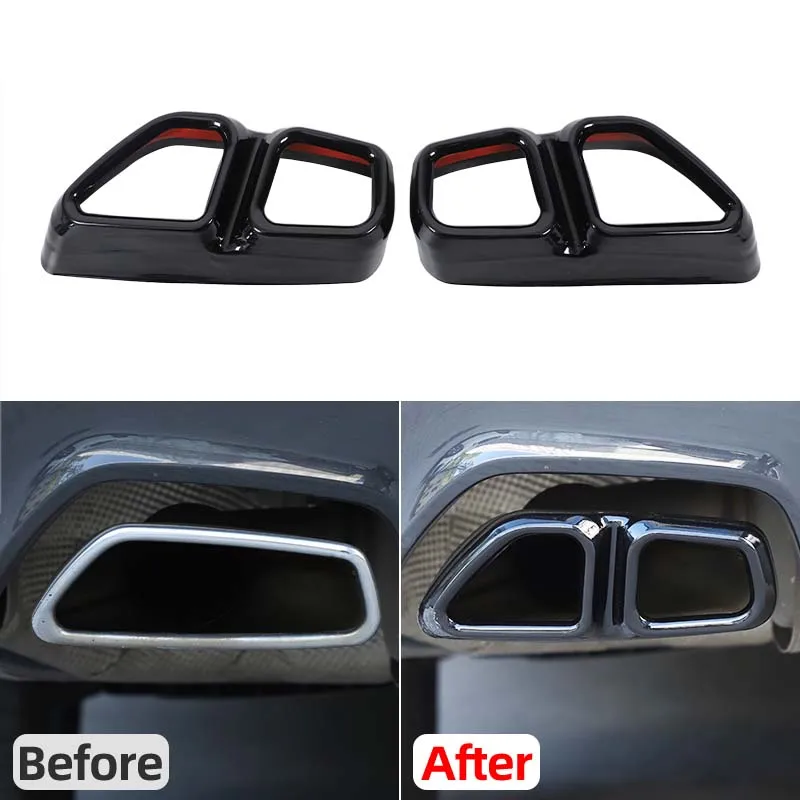 Car rear exhaust pipe output decorative cover for BMW 5 Series G30 G32 G31 6 Series GT 2018-2023 Automotive Exterior Accessories