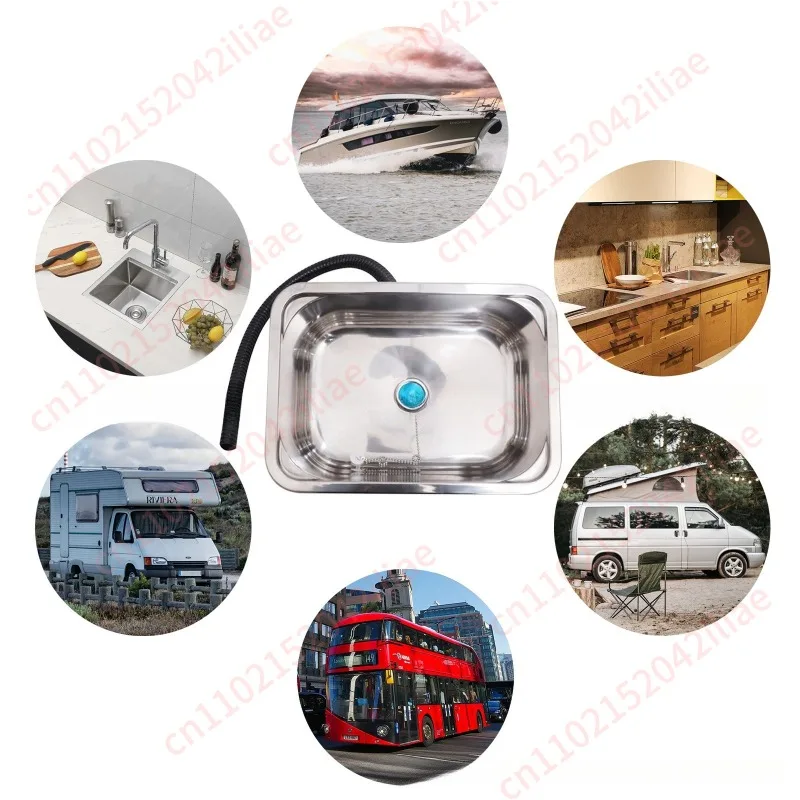 RV modified square sink 304 stainless steel with cutting board hidden car car