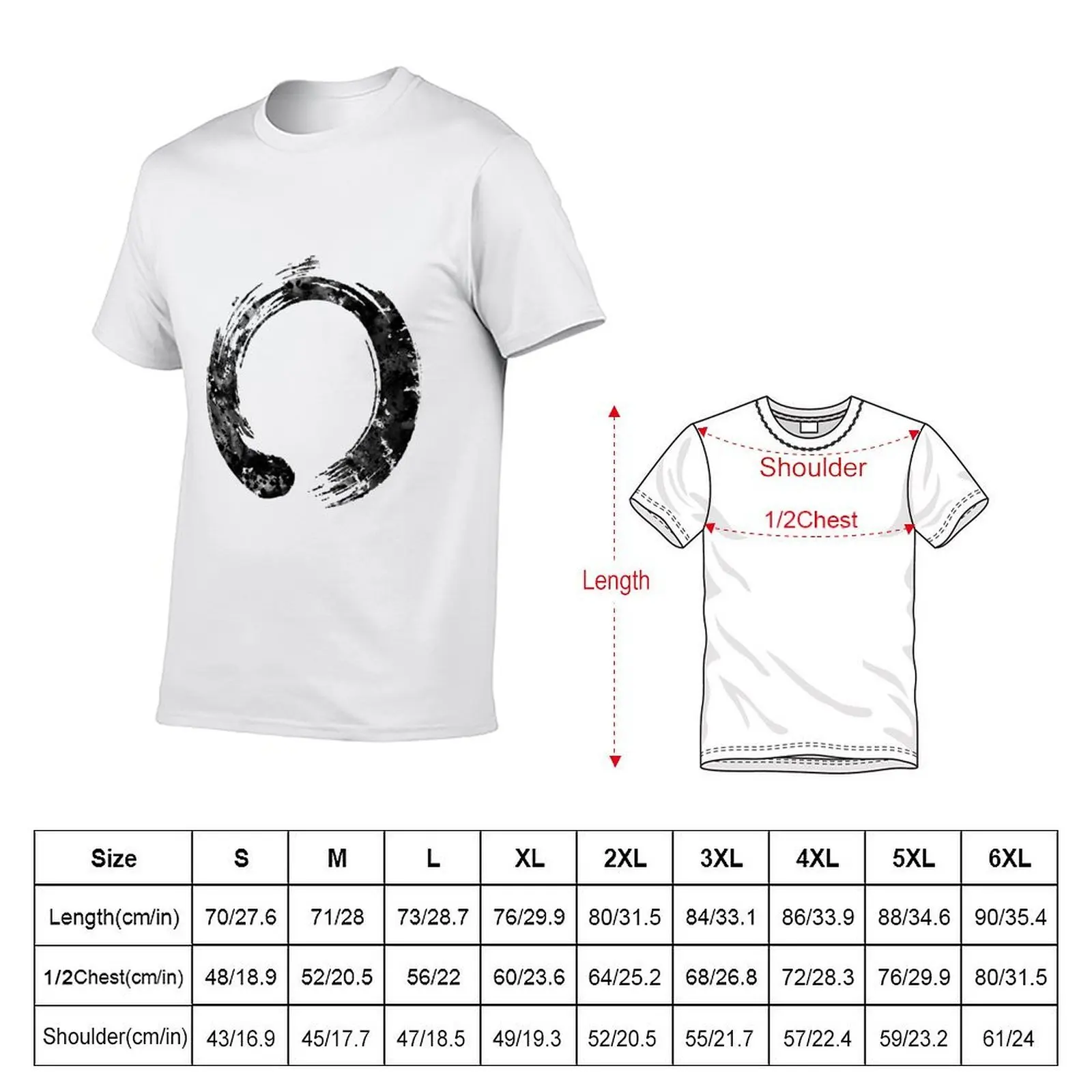 Japanese Zen Symbol T-Shirt anime clothes vintage graphic tee mens t shirt graphic