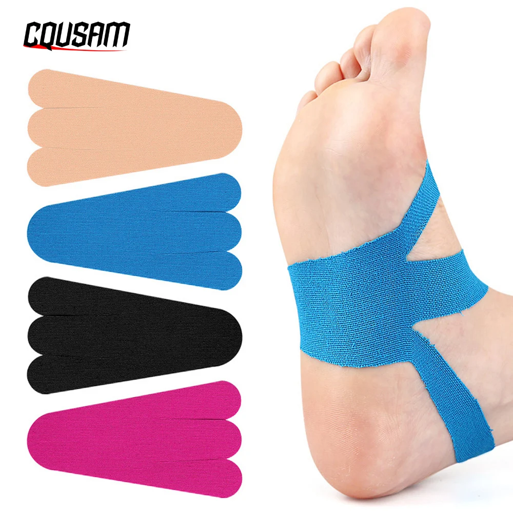 10 Stück Kinesiologie-Tape für Fußgewölbe, Plantarfasziitis, Laufen und jede Aktivität, Sporttape, strapazierfähiges Tape für Sport und lange Zeit.