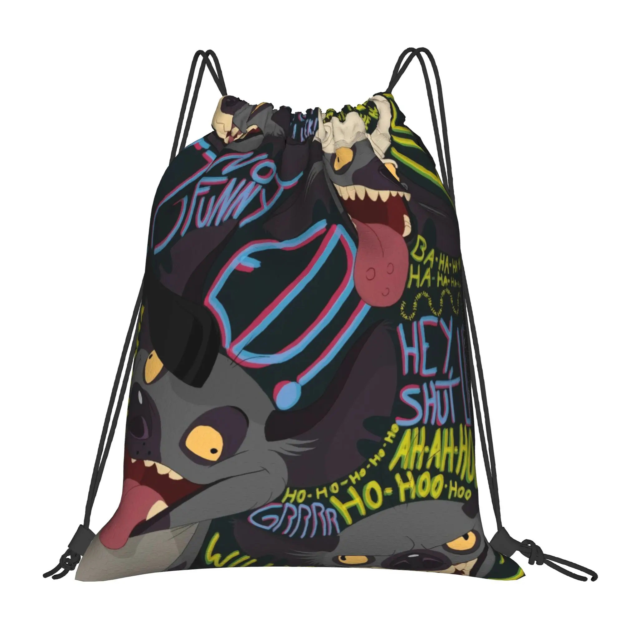 

Портативные сумки-мешки на шнурке с изображением гиен из мультфильма «Король Лев» Уолта, для плавания на открытом воздухе, для занятий спортом и хранения вещей