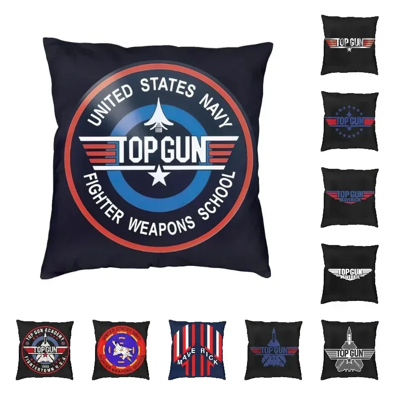 Fashion Fighter Jets Top Gun Throw Pillow Case Home Decorative 3D Two Side Print Maverick Film Cushion Cover for Sofa