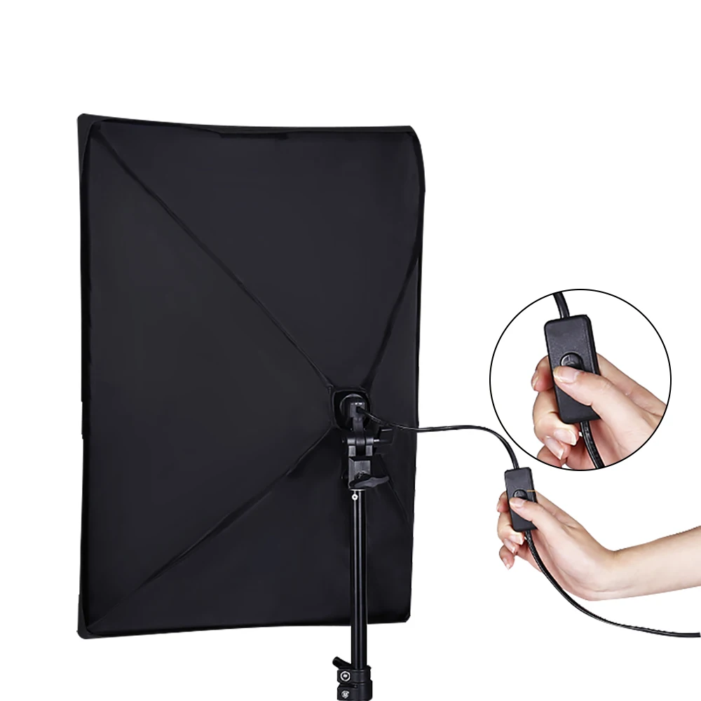 Fotografie Softbox Beleuchtungs set 50x70cm 45/70/135w LED-Lampe profession elle Dauerlicht-Systema us rüstung für Fotostudio