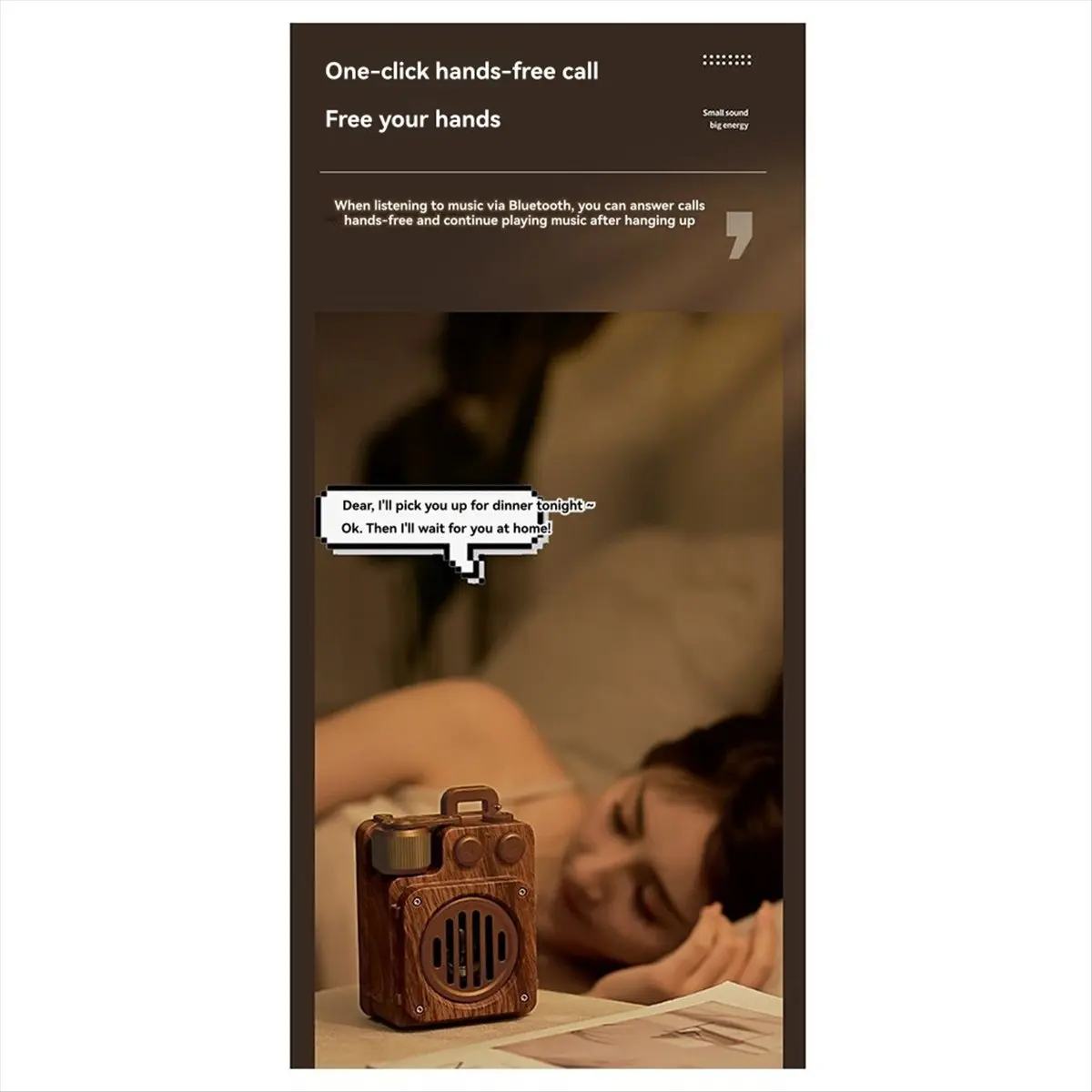 BEST CHOICE）Portable Audience Sound Box Bluetooth Speaker Retro Outdoor Radio Wireless Connection Vintage Style Music Player