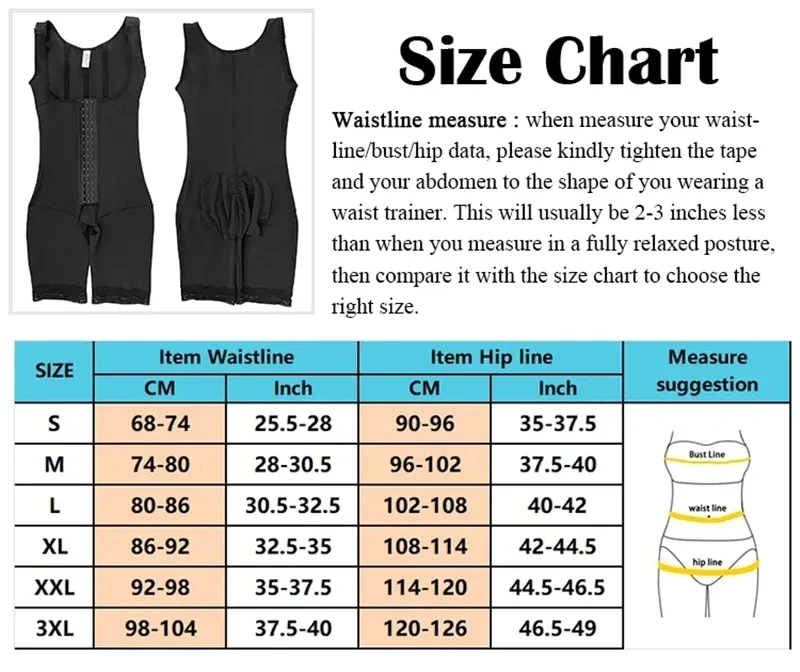 High Compression Body Shapewear Women Fajas Colombianas Corrective Girdle Tummy Control Post Liposuction BBL Slimming Waist Belt