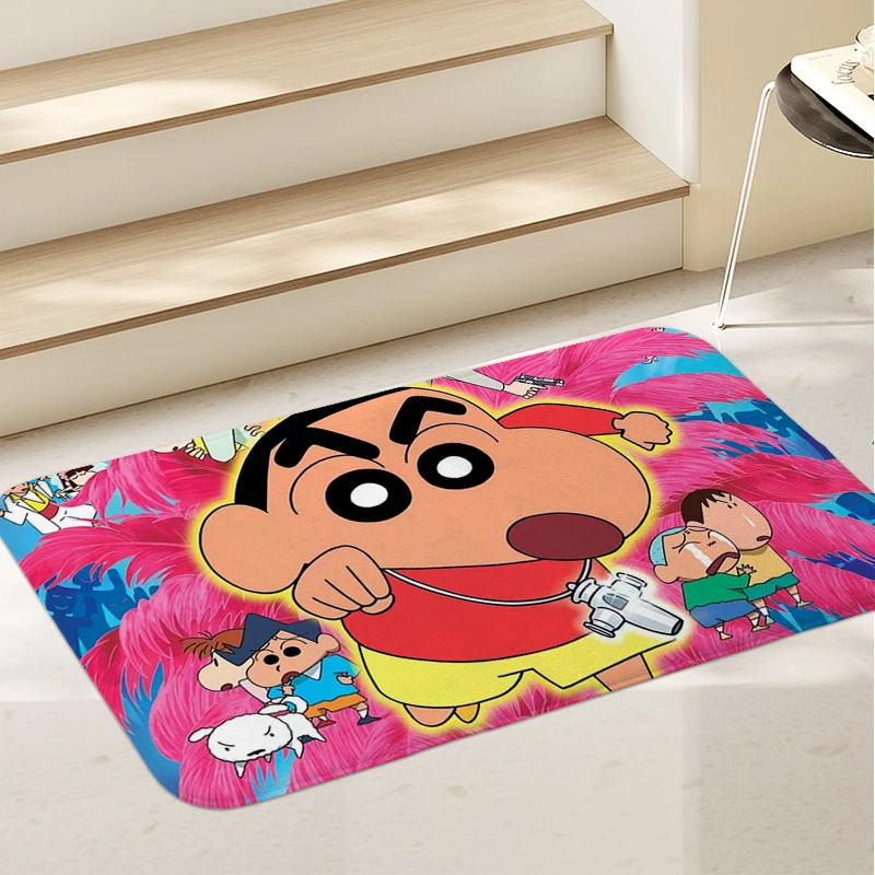 Door Mat for Bathroom C-Crayons S-Shin-Chans Cute Carpet for Children's Room Funny Doormat Entrance Door Custom Living Room Rug