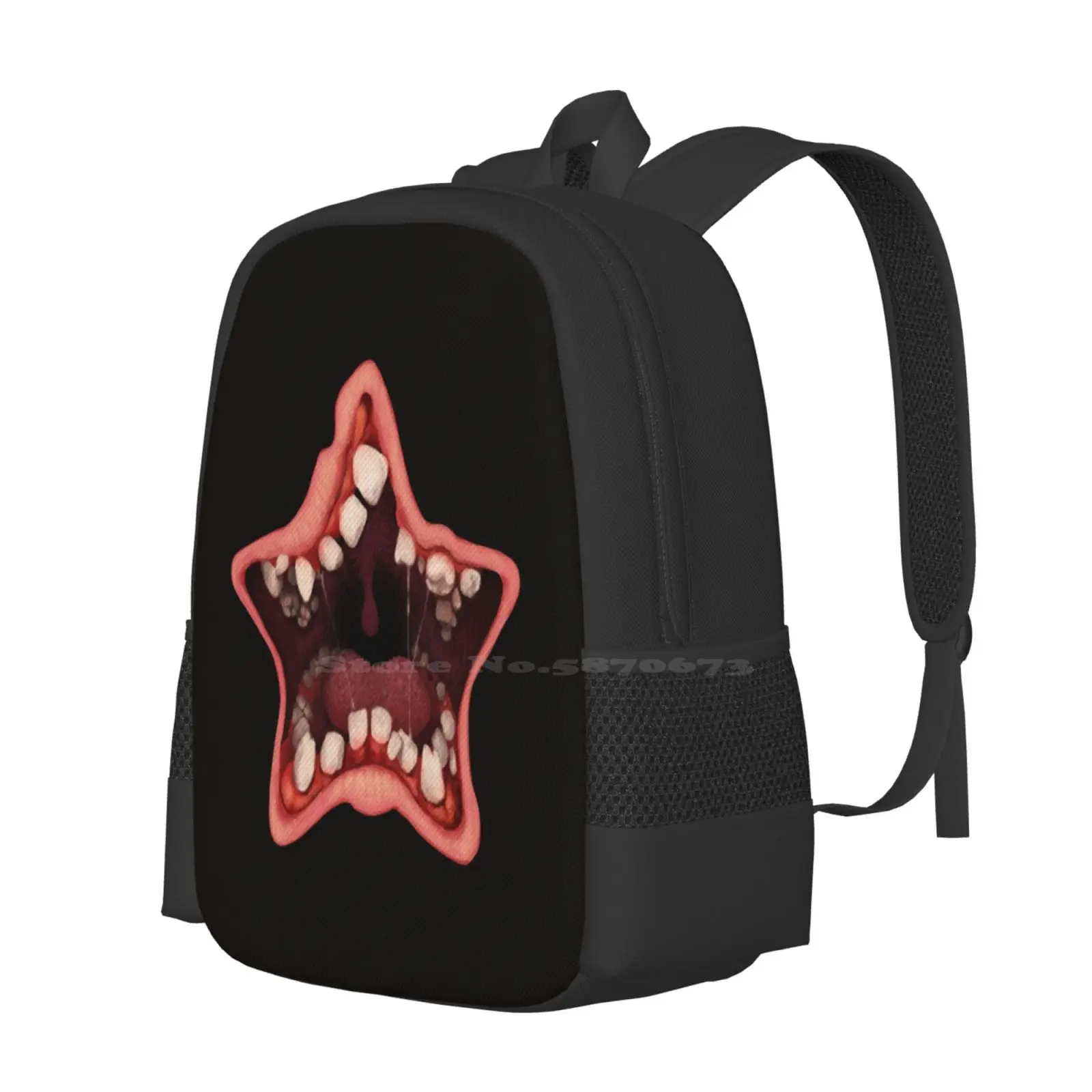 Star ☆ Mouthed Backpack For Student School Laptop Travel Bag Maria Rust Original Horrorcore Sure Soft Mouth Star Kitsch Trashy