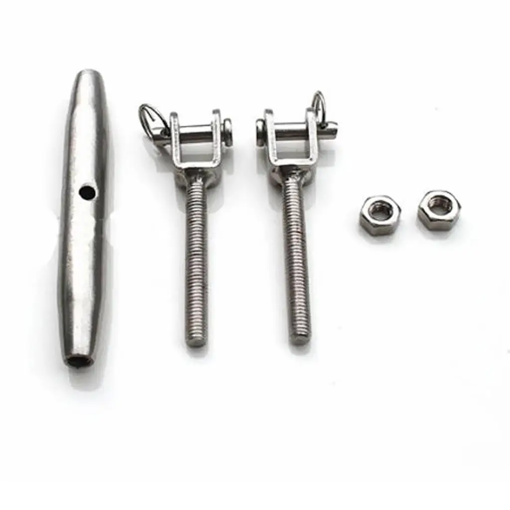 Stainless Steel Closed Body Turnbuckle Jaw Wire Rope Fork Rigging Screw