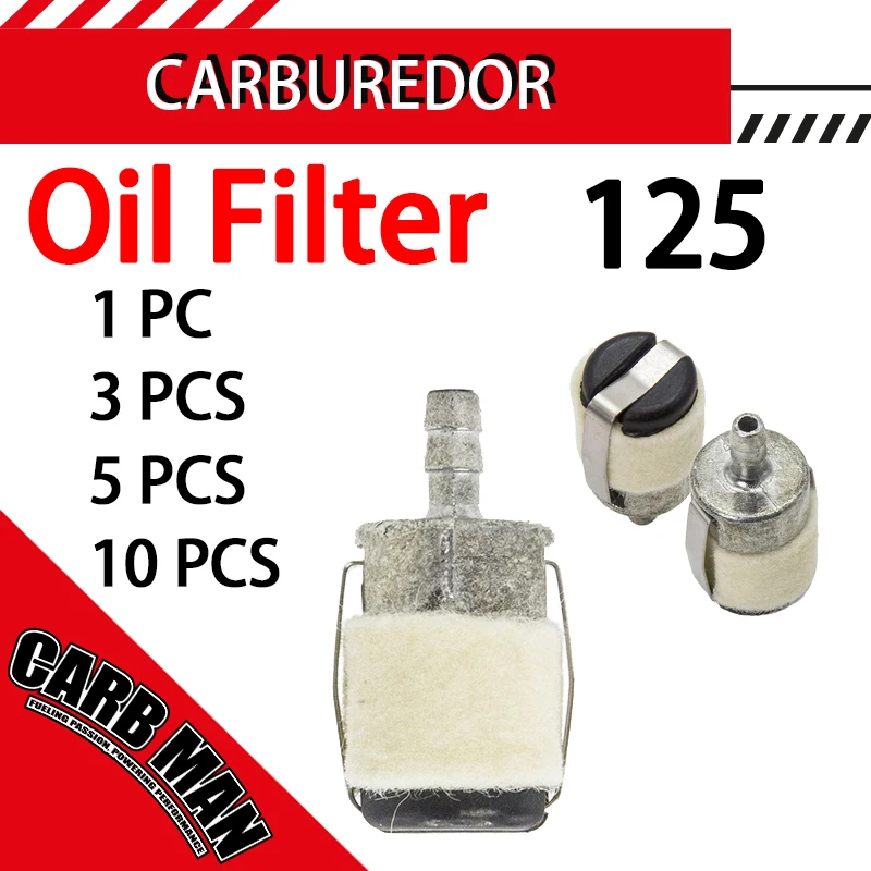 For 125-527 Engine Garden Tools Chainsaw Brush Cutter Trimmer Natural Wool Fuel Filter Oil Filter