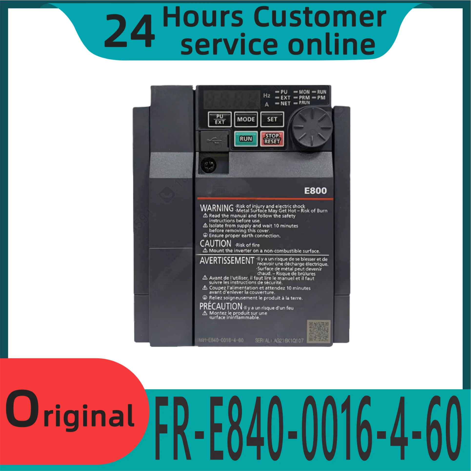 New Original Frequency Conversion Module Fr-e840-0016-4-60 Replaces Fr-e740-0.4k-cht Three-phase 380v