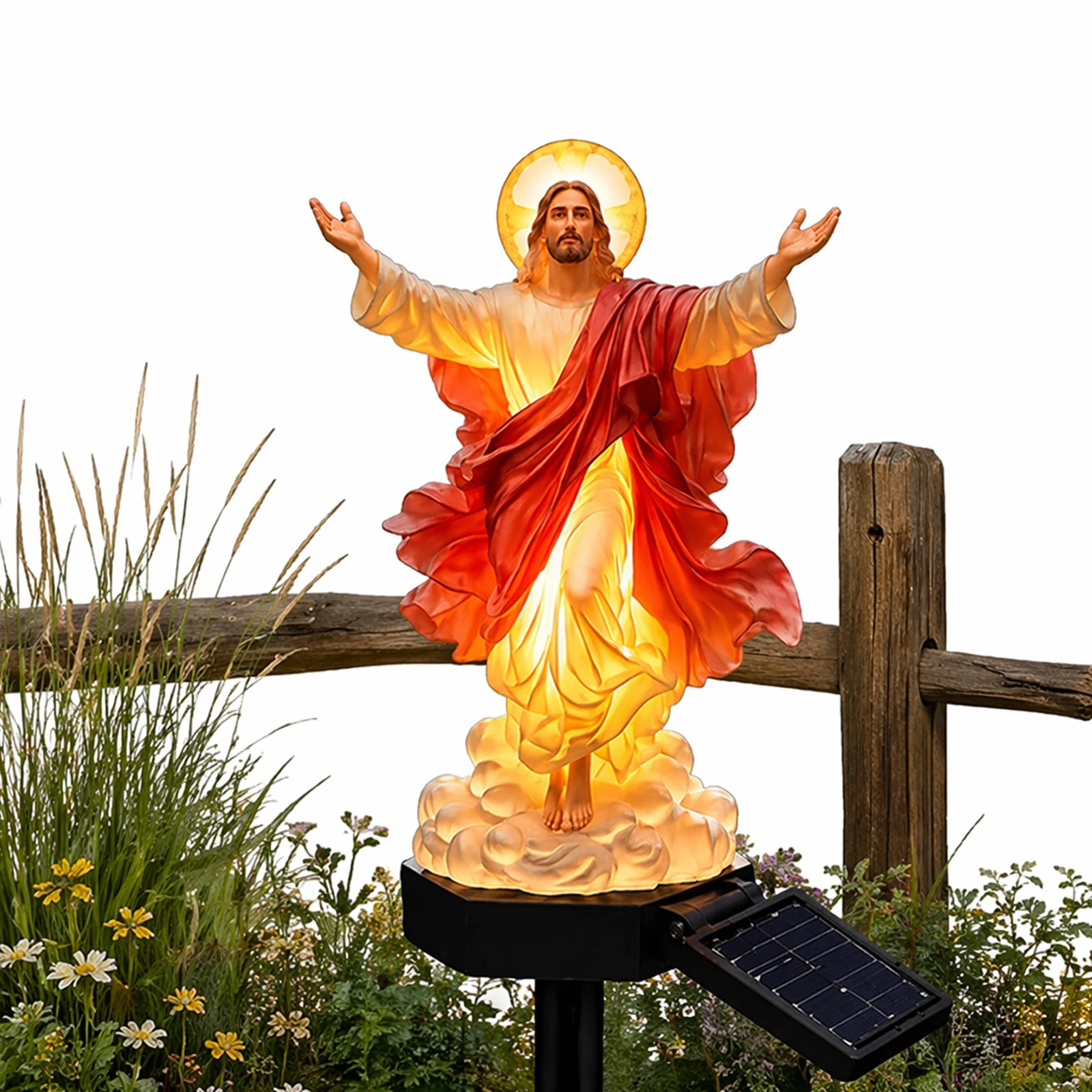 Solar-Powered Lighted Jesus Fi - огляд і ціна Solar Security Light