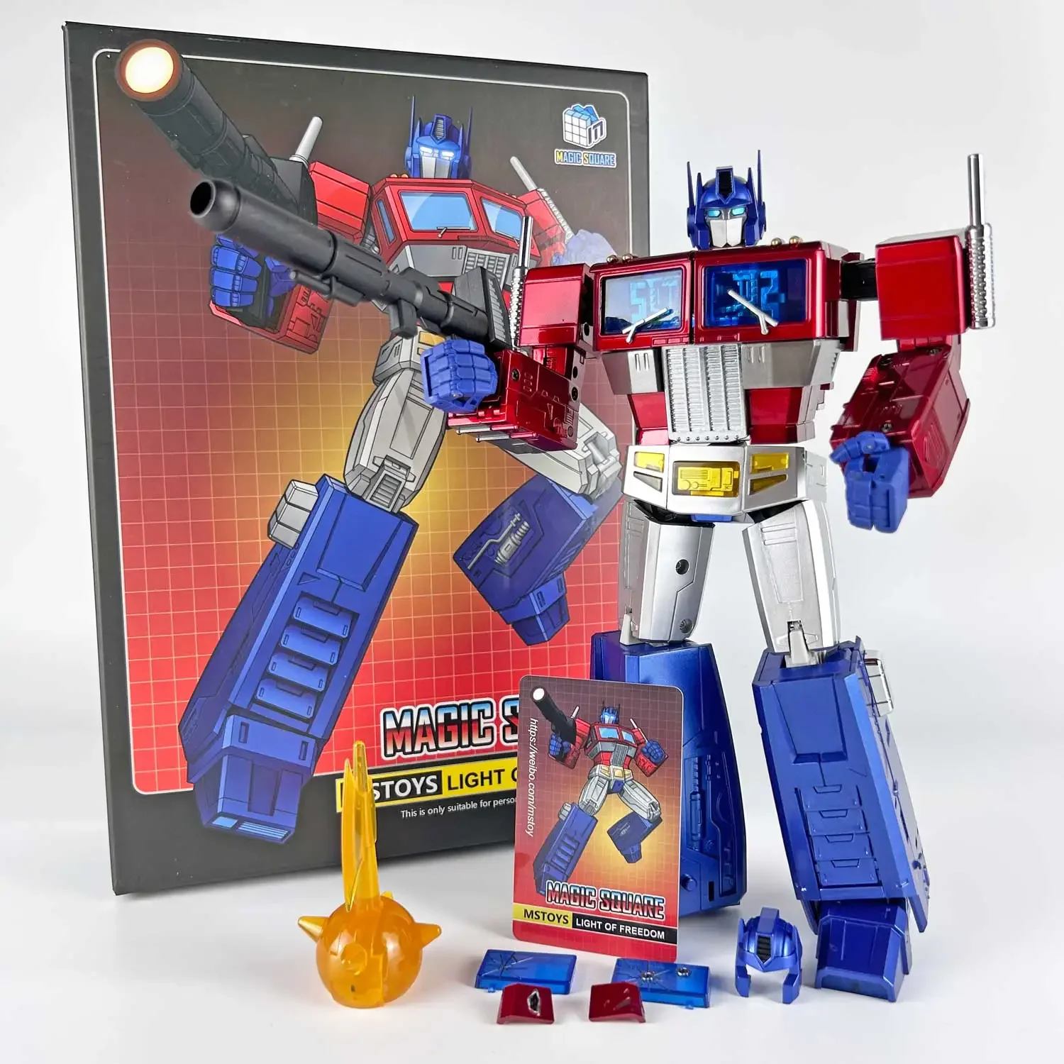 MS-TOYS Transformation MS-01 24CM OP Commander Metallic Color 1.0 VER Light Of Freedom MP Action Figure Toy