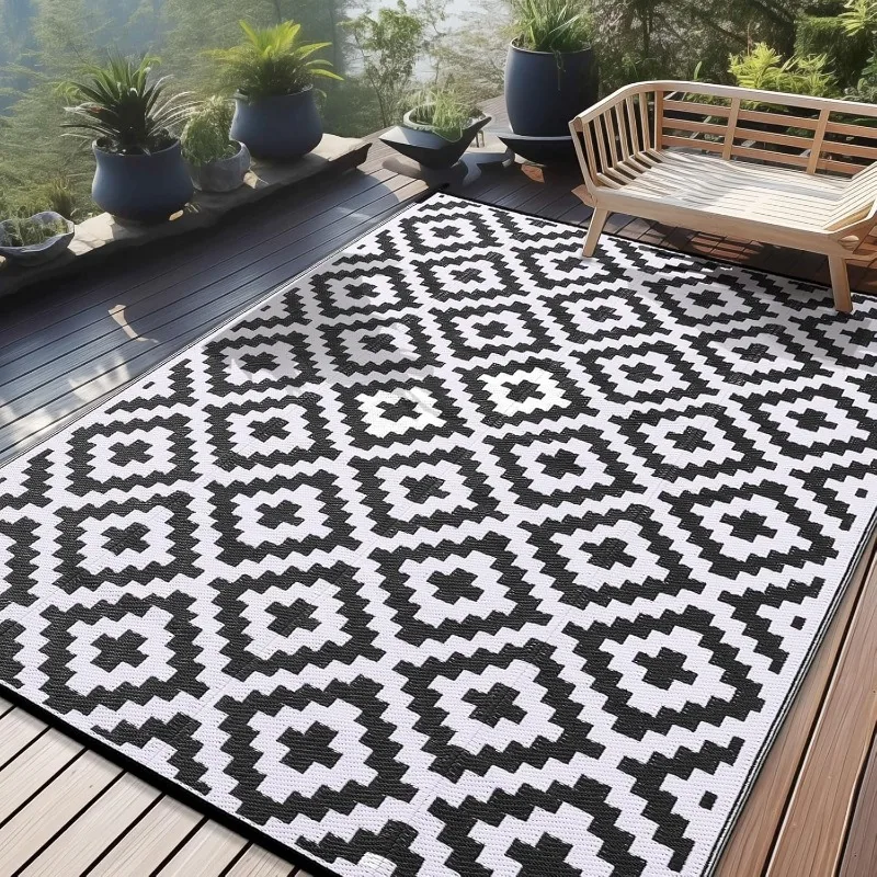 

Waterproof Outdoor Rug 8x10 Ft, Plastic Straw Rug for Camping, RV Mat Outside, Indoor Outdoor Carpet for Porch, Deck,