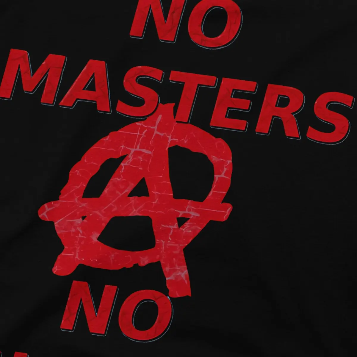 Anarchy Anarchist Symbols No Masters No Slaves T Shirt Graphic Men Tees Summer Clothing Polyester Crewneck TShirt