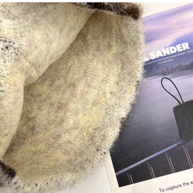 الاتجاه الكوري مختلط اللون البلوز محبوك قبعة الخريف والشتاء في الهواء الطلق الدافئة سدادات حماية الأذن الجمجمة قبعة قبعات للرجال والنساء