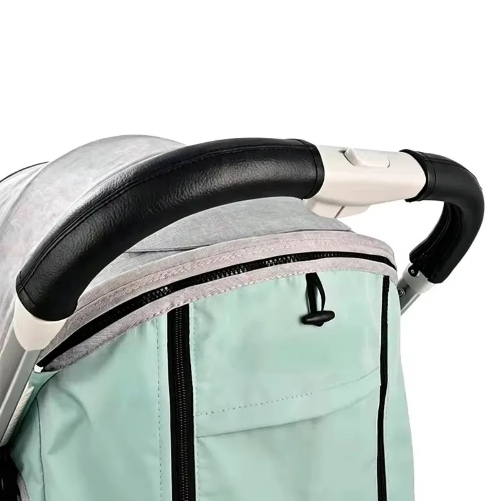 Soft PU Leather Stroller Handlebar Covers Universal Bumper Protector Baby Stroller Armrest Ergonomic Design Pram Handle Case