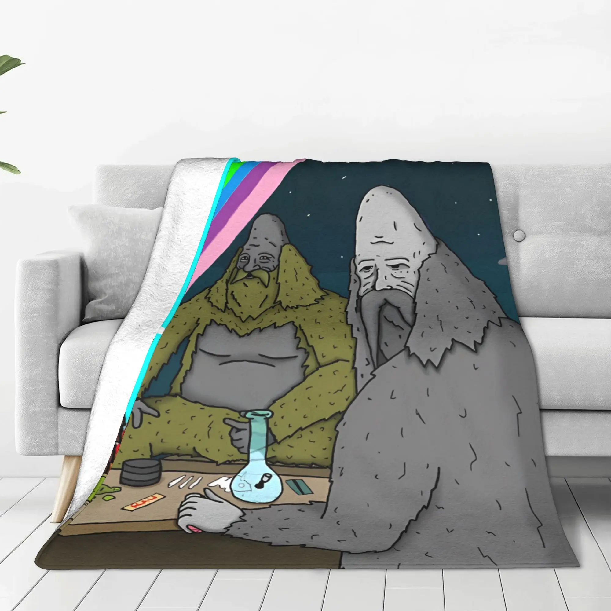 1PC Secret Sasquatch Society The Big Lez Show Home Room Decorations Winter Blankets For Adults Bedding Home Interior Sofa Knee