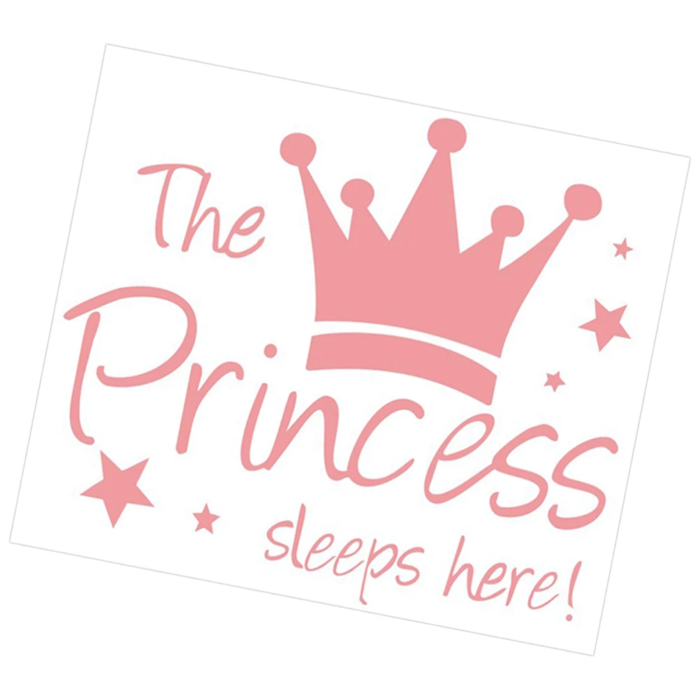

Princess Crown Wall Sticker Removable Peel Stick Decorative Wallpaper For Bedroom Living Room Nursery Office Indoor Decor