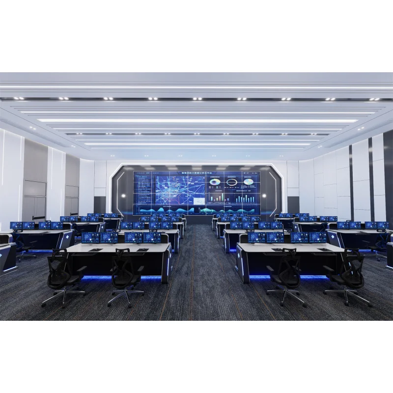 custom.Commercial Office Computer Desk Hot Sale Steel Frame Command Center Console with Adjustable Height Ergonomics Console