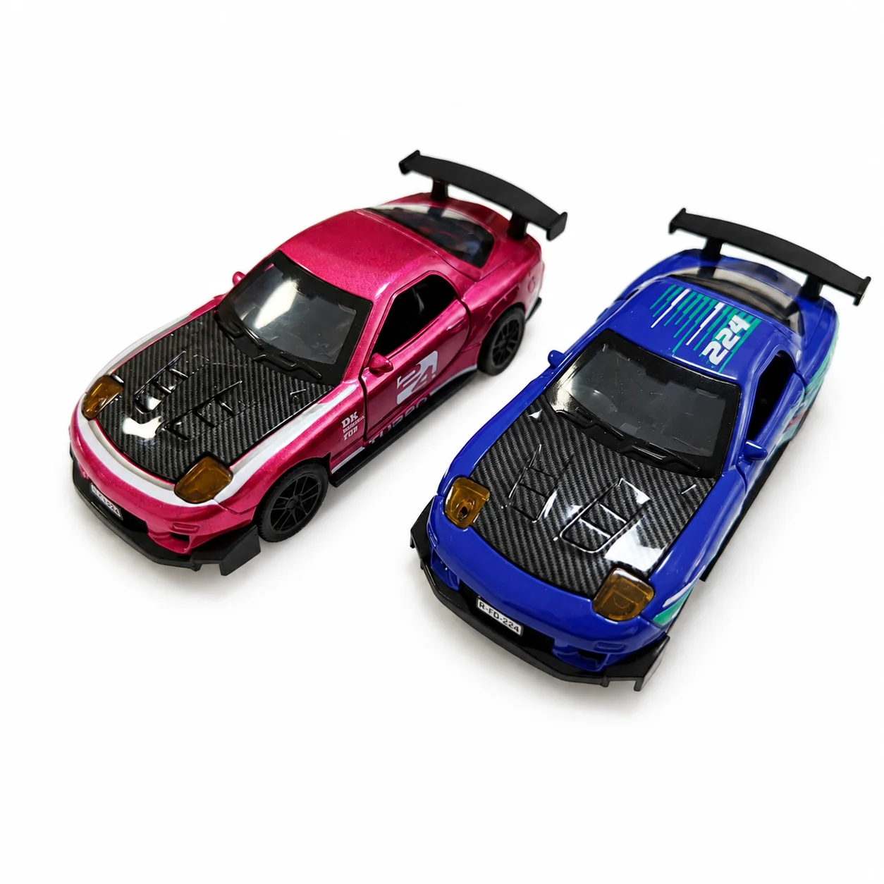 (Corrugated Box) 1/36 Scale, Widebody Drift Sports Coupe Style Toy, with Return Force Function, Metal Casting, the Best Gift.