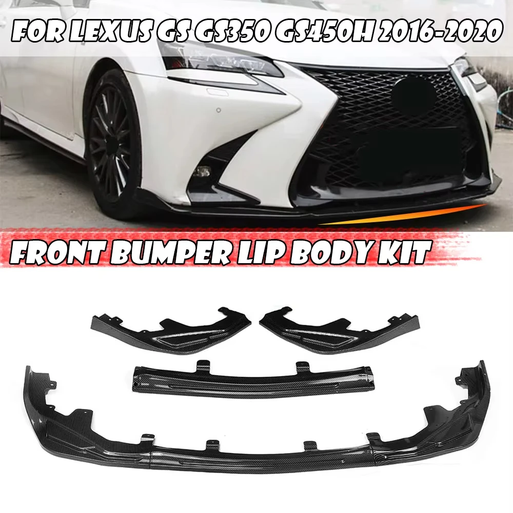 

Для Lexus GS GS350 GS450H 2016 2017 2018 2019 2020 автомобильный передний бампер, сплиттер, спойлер, диффузор, защитная крышка, комплект кузова