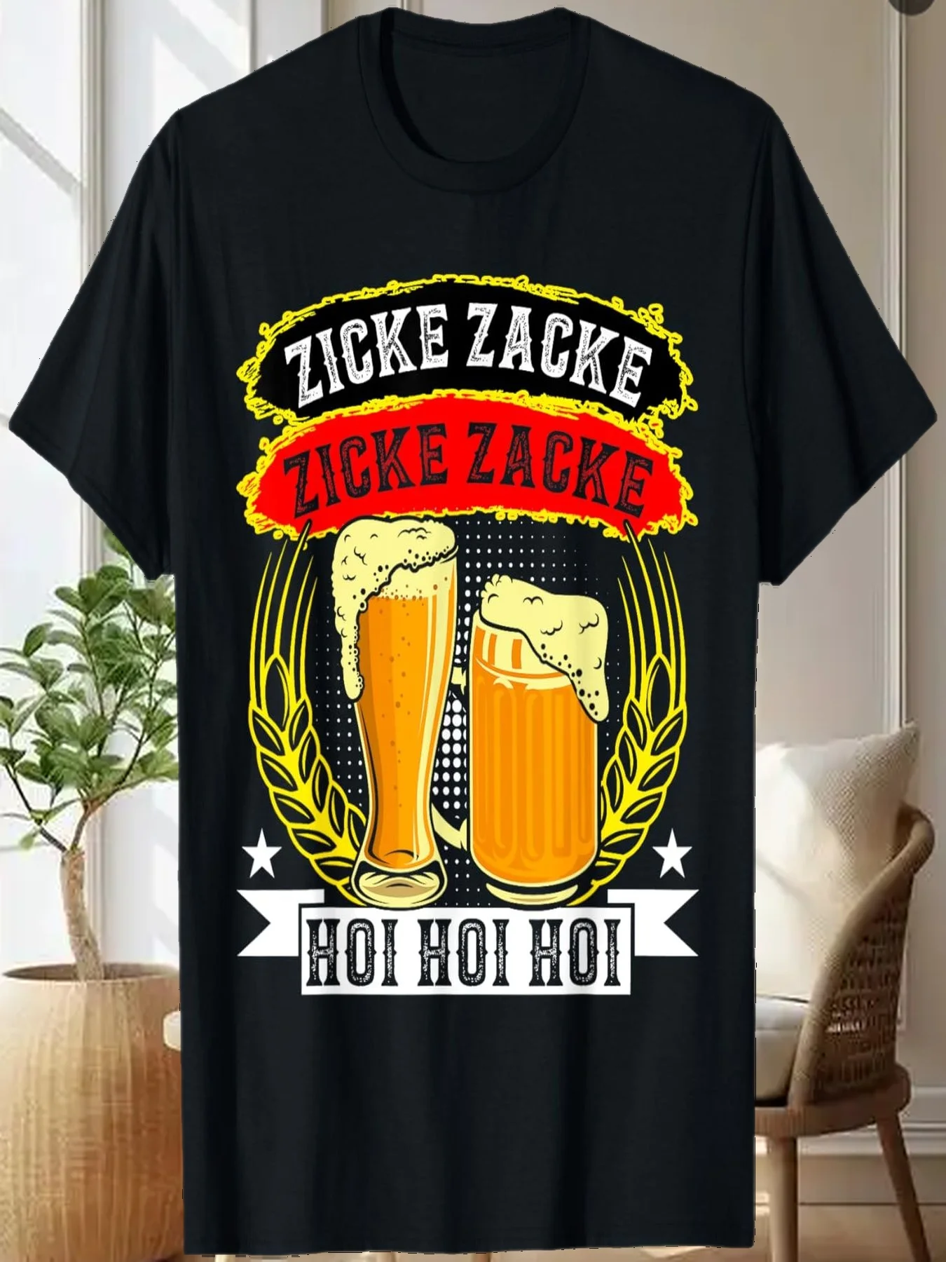 T-shirt per bevitore di birra Oktoberfest Zicke Zacke Zicke Zacke Hoi Hoi