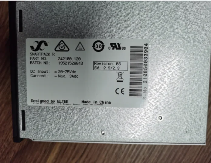 Monitoring des Eltek Smartpack R-Controllers (Teilenummer). 242100 .120) mit Fernbedienungsfunktion für Eltek Power Core Telecom System