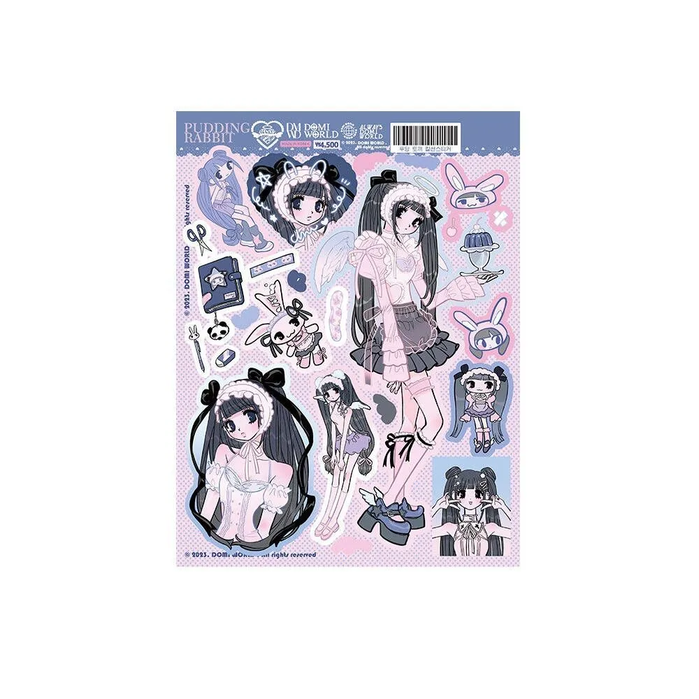 1/7 Pcs New Domi Character Stickers Korean Alternatives for Instagram Hot Girl Stickers DIY Phone Case Journal Materials view 4