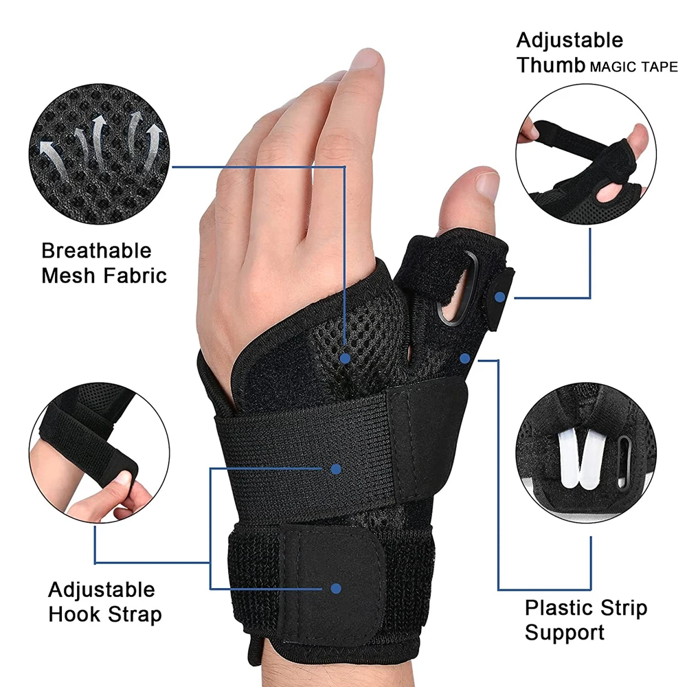 1Pcs New Updated Thumb Brace for Women Men,Reversible Trigger Thumb Splint for Sprains,Breathable Thumb Stabilizer for Arthritis