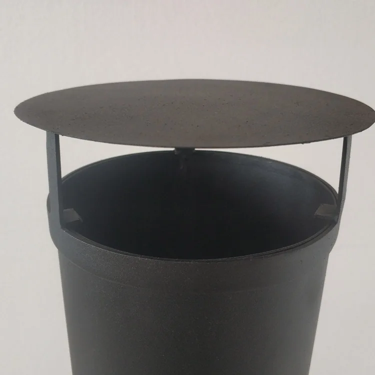 مخصص التدفئة في الهواء الطلق الصغيرة السوداء الصلب حرق الخشب شيمينيا سجل الموقد