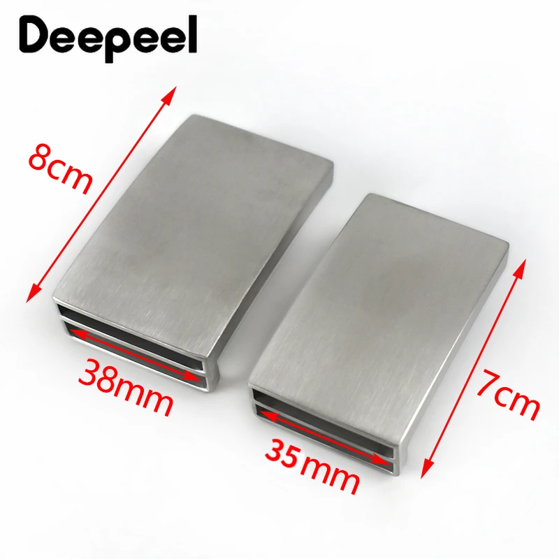 1Pc Deepeel 35/38mm Men\'s Belt Buckle Without Strap Stainless Steel Belts Smooth Buckles Plate Waistband Body Pants Accessories