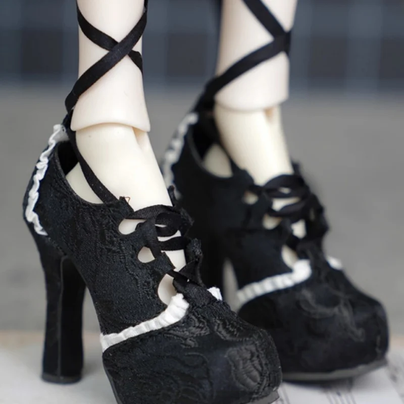 

Обувь для куклы BJD для куклы 1/4 на высоком каблуке, черные, зеленые туфли на шпильке для куклы