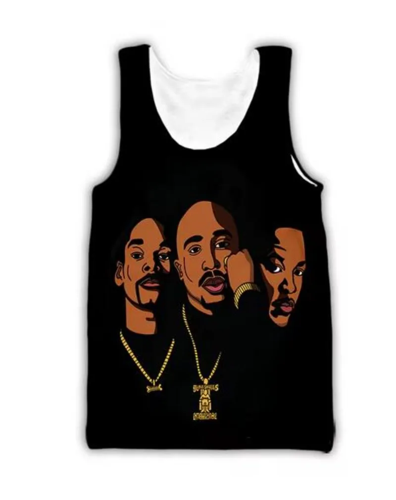 

New Fashion Men/Women Snoop Dogg 3D Printed Sleeveless Vest Streetwear Men Loose Sporting Tank Top B059