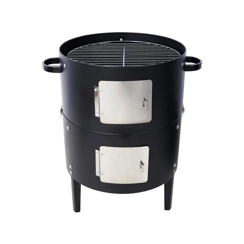 

17 Inch Charcoal Smoker, Heavy Duty Round BBQ Grill for Outdoor Cooking, Black Finish