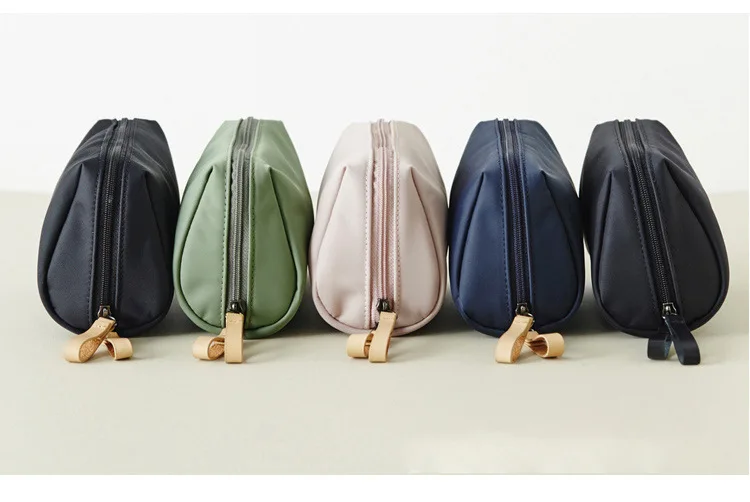 Geteilte Kosmetiktasche mit großem Fassungsvermögen in verschiedenen Farben, Reise-Aufbewahrungstasche für Kosmetik mit Lippenstiftfach, Reißverschluss-Handtasche – Detail 7