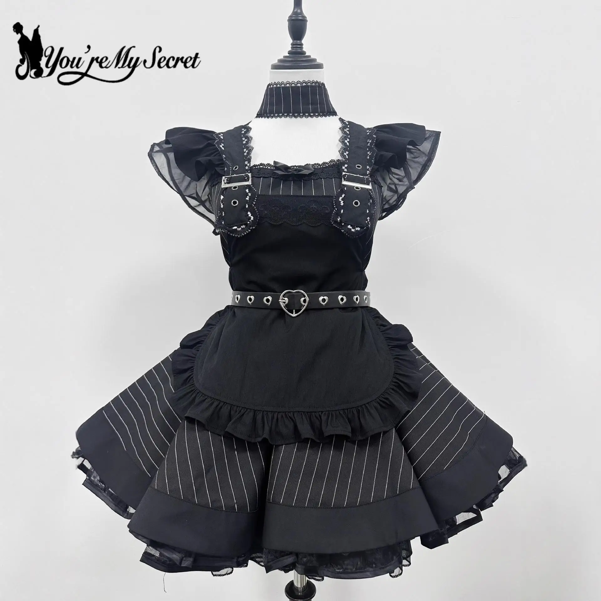 

Women Gothic Lolita Dress Black Punk Style Dress Women Comic Con Cosplay Costume Subculture Adult Party Performance Dress Up