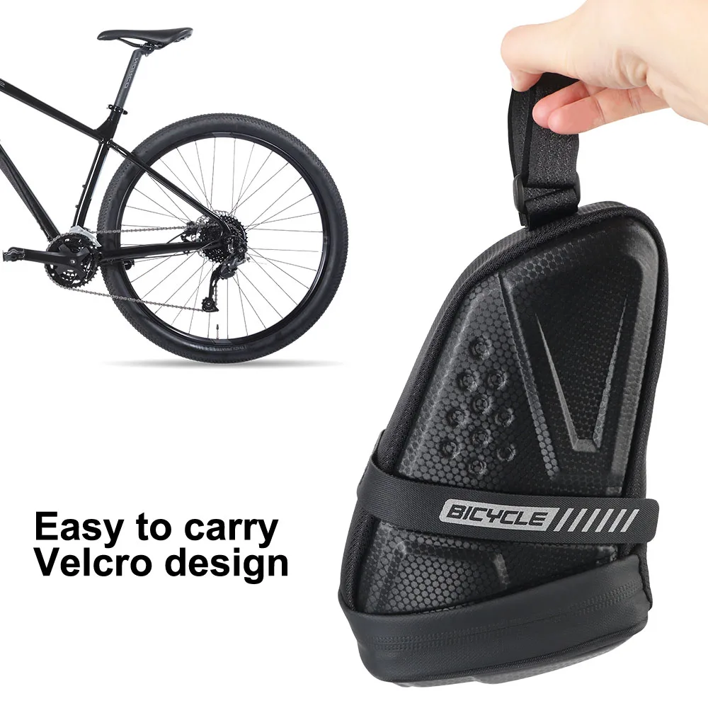 Bolsa trasera para asiento de ciclismo, bolsa para SILLÍN de bicicleta, Material impermeable, correa reflectante de gran capacidad, bolsa trasera para bicicleta, carcasa dura