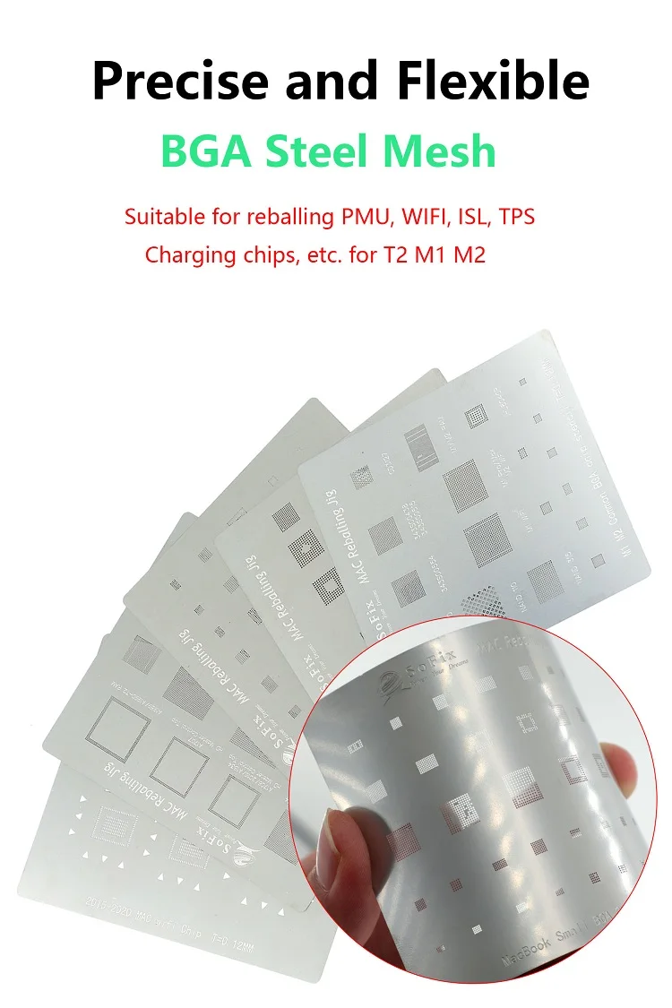 Sofix S-F302 BGA Reballing Jig with Complete Stencils for Applying Solder Balls to BGA Chips Including NAND RAM and T2 Stencils