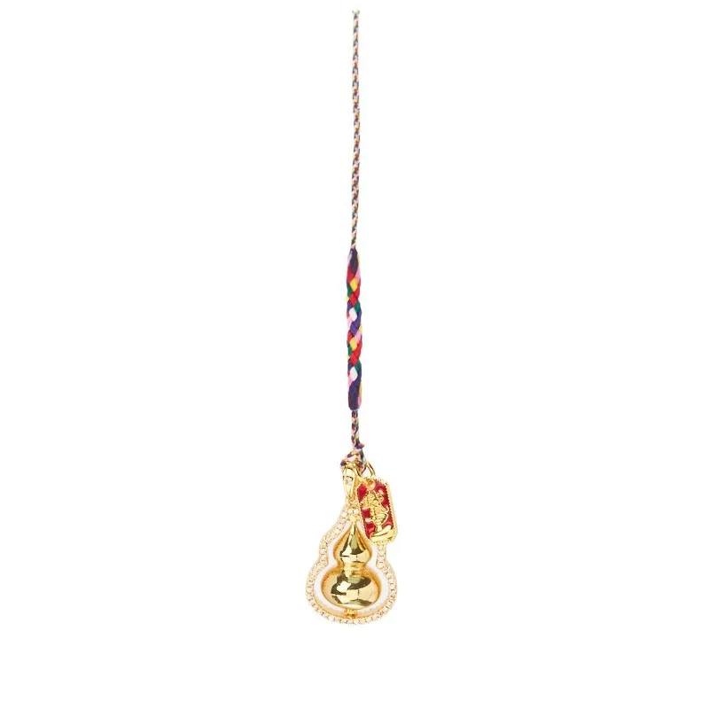 2025 New Style Brass Gourd Pendant Fortune Turns Lucky Blessing Keychain Chinese Retro Cultural Creative Festival Gift