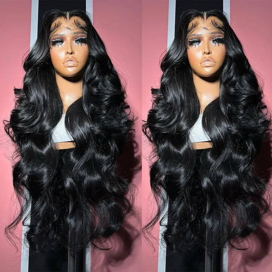 

250 Density 40 Inch 13x6 HD Body Wave Lace Front Human Hair Wigs Brazilian Water Wave 13x4 Lace Frontal Wig Human Hair For Women