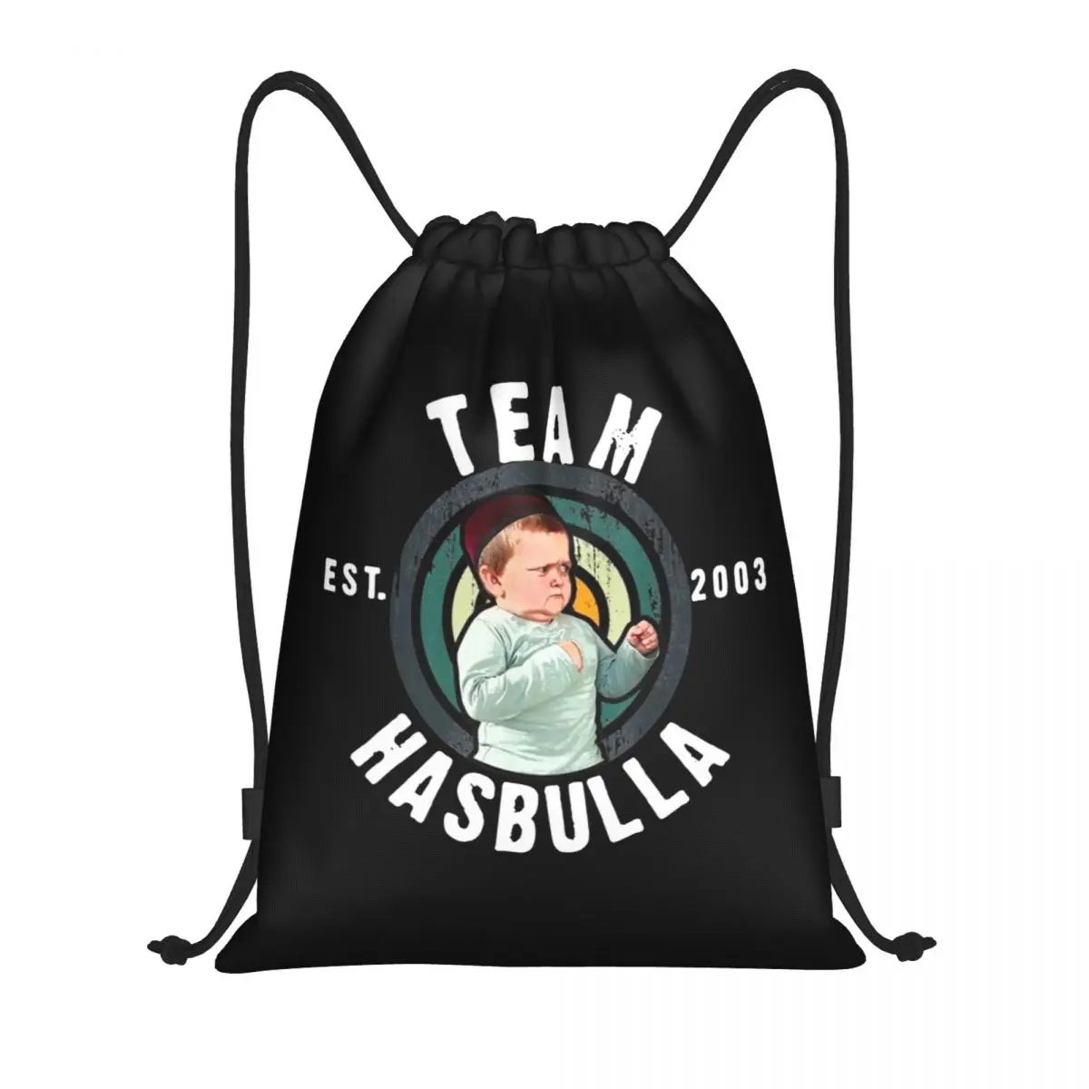 Custom Funny Hasbulla Hasbullah Drawstring Bag for Shopping Yoga Backpacks Men Women Mini Khabib Sports Gym Sackpack