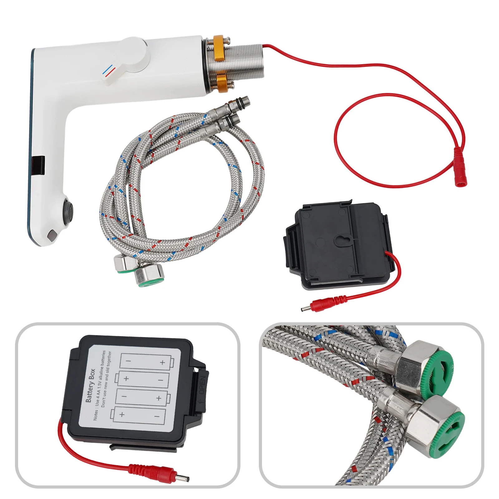 Imagem -06 - Smart Sensor Bacia Faucet com Tela de Exibição Digital Torneira Misturadora de Água Quente e Fria Deck Mount Torneira do Banheiro