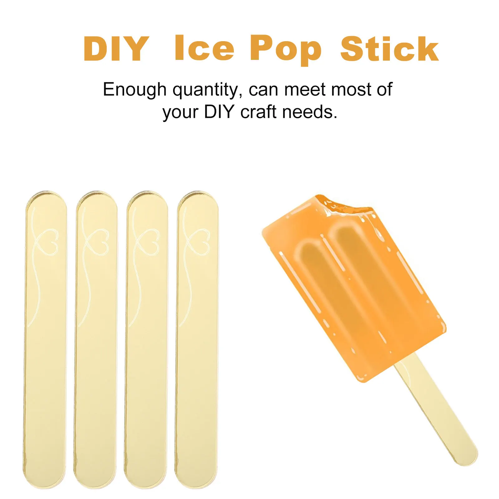 

20Pcs Stick for DIY Ice Pop Stick Natural Wooden Craft Sticks Multi-Use for Baking Cake Decorating Party Supplies Dessert Making